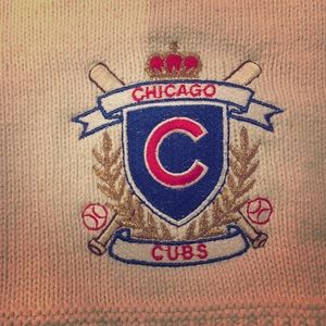 Vintage 90s Cableknit Chicago Cubs sweater